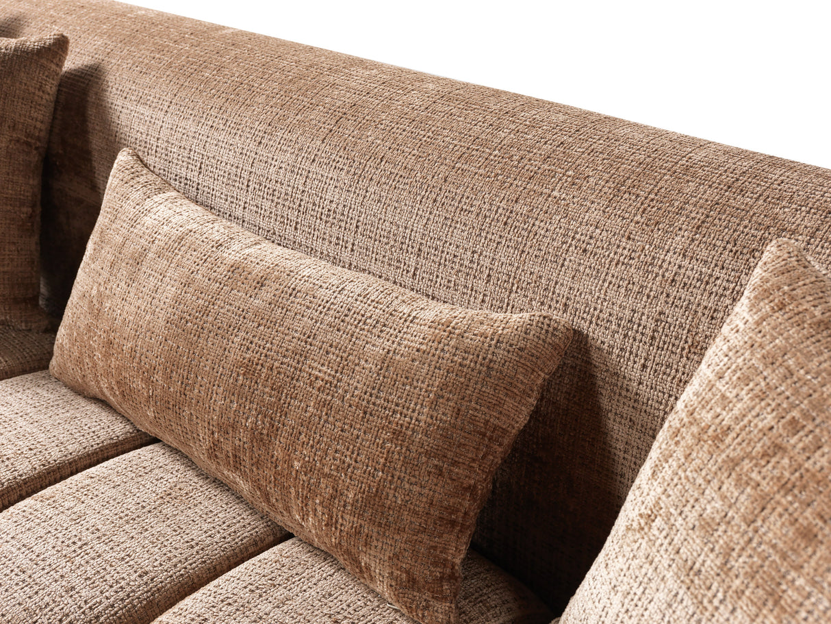 Yulia Coffee Boucle Sofa & Loveseat from Nova Furniture - Luna Furniture