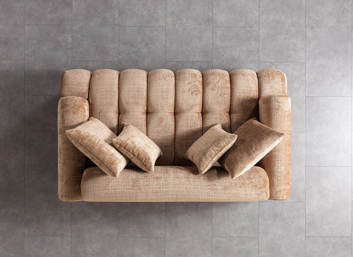 Yulia Coffee Boucle Sofa & Loveseat from Nova Furniture - Luna Furniture