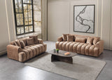 Yulia Coffee Boucle Sofa & Loveseat from Nova Furniture - Luna Furniture