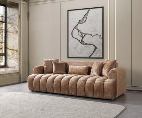 Yulia Coffee Boucle Sofa & Loveseat from Nova Furniture - Luna Furniture