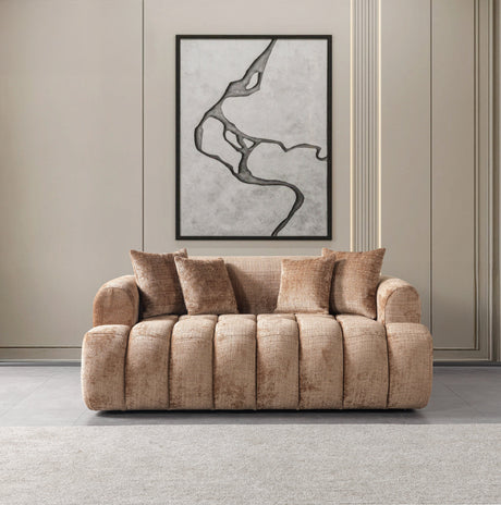 Yulia Coffee Boucle Sofa & Loveseat from Nova Furniture - Luna Furniture