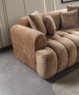 Yulia Coffee Boucle Sofa & Loveseat from Nova Furniture - Luna Furniture