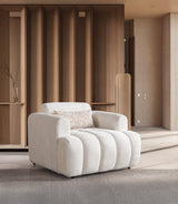Yulia Ivory Boucle Chair from Nova Furniture - Luna Furniture