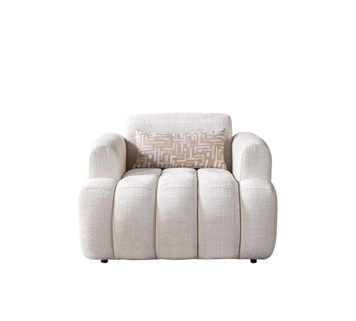 Yulia Ivory Boucle Chair from Nova Furniture - Luna Furniture