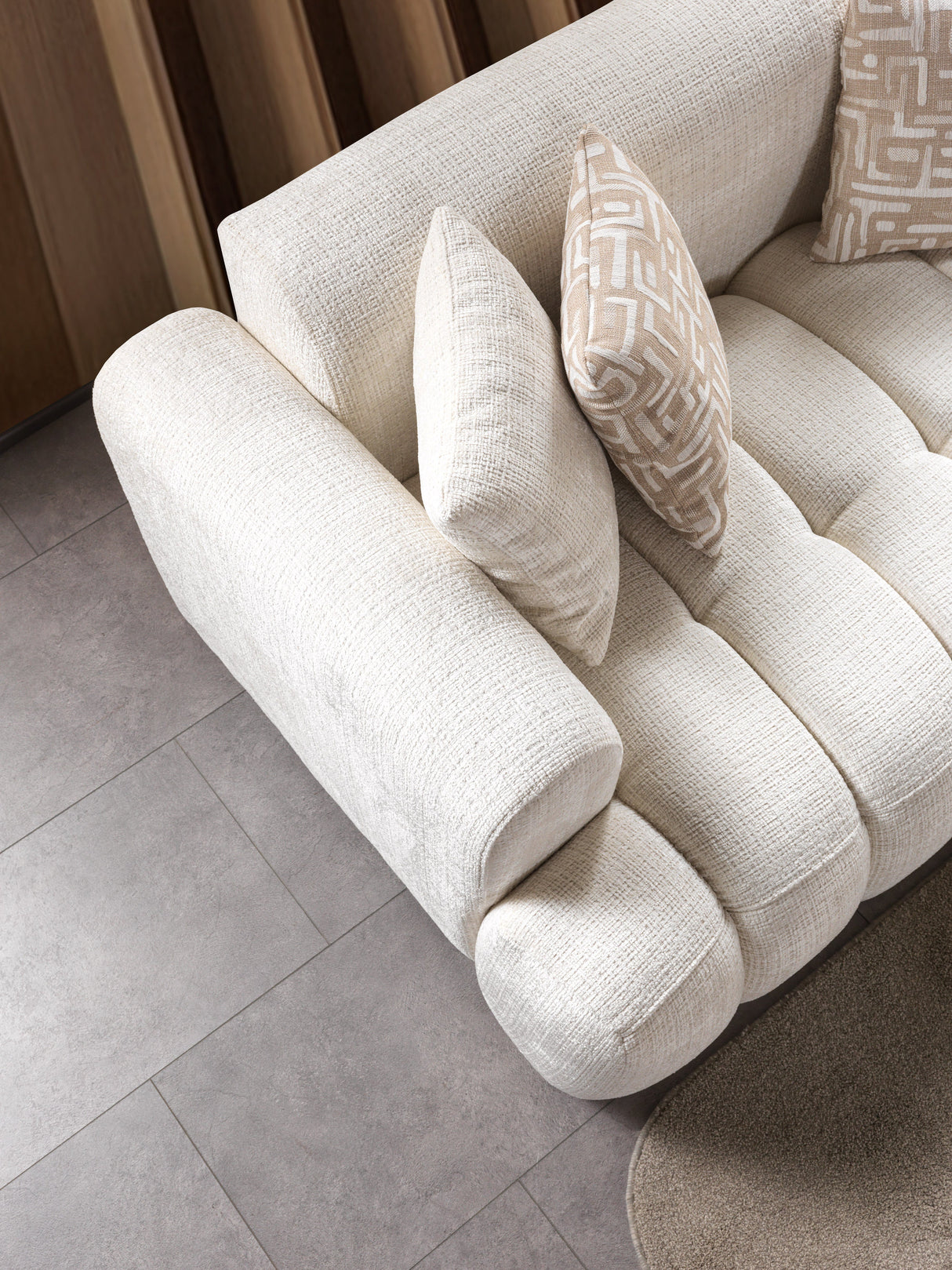 Yulia Ivory Boucle Sofa & Loveseat from Nova Furniture - Luna Furniture