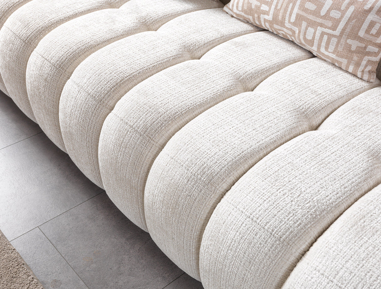 Yulia Ivory Boucle Sofa & Loveseat from Nova Furniture - Luna Furniture