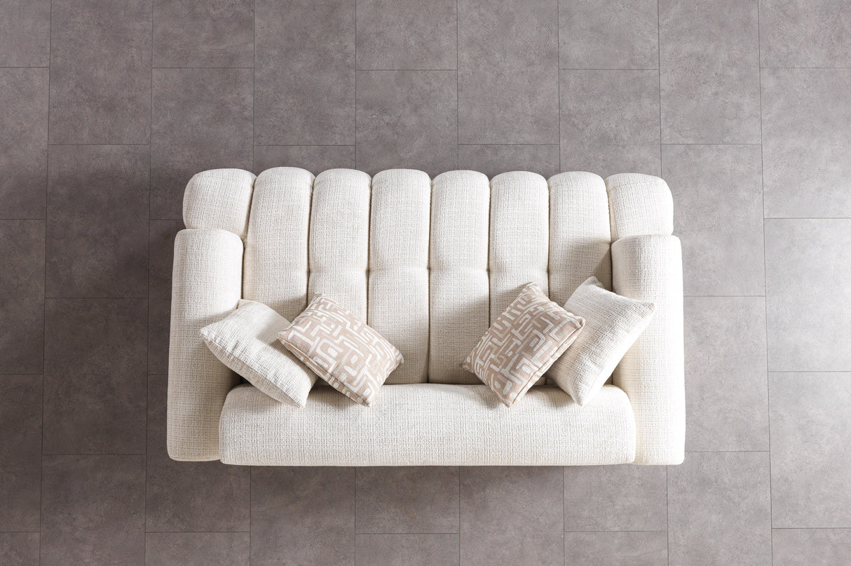 Yulia Ivory Boucle Sofa & Loveseat from Nova Furniture - Luna Furniture