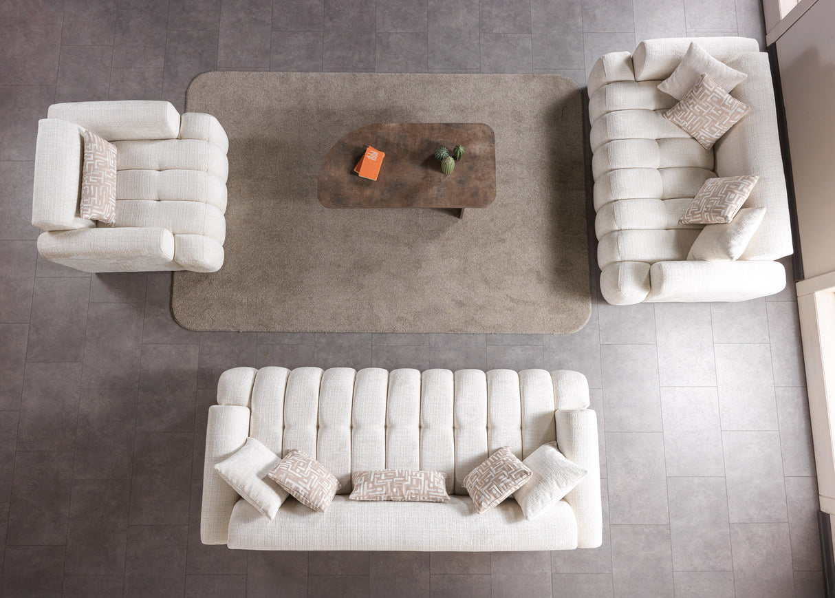 Yulia Ivory Boucle Sofa & Loveseat from Nova Furniture - Luna Furniture
