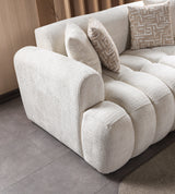 Yulia Ivory Boucle Sofa & Loveseat from Nova Furniture - Luna Furniture