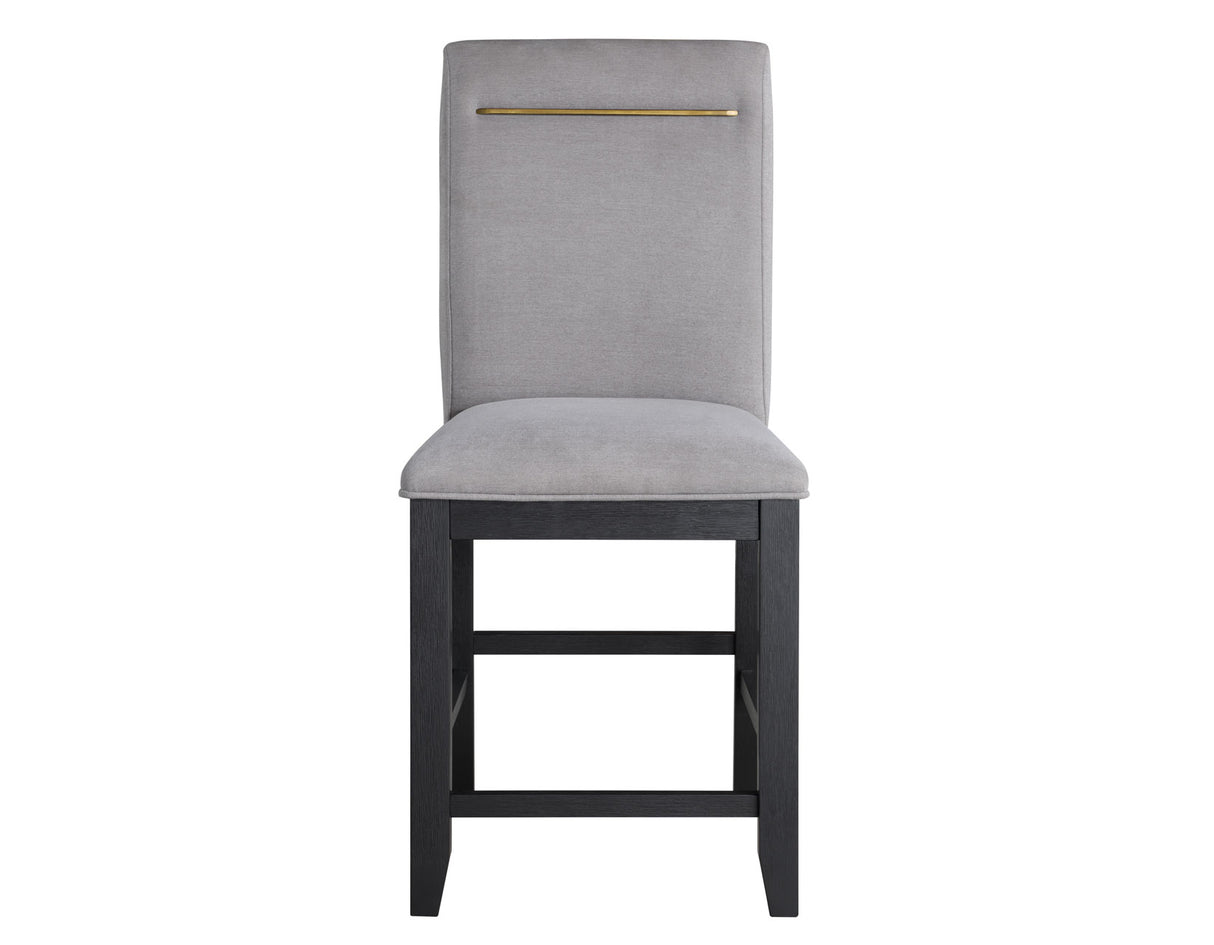 Yves 24″ Counter Stool, Grey Upholstered, Set of 2 from Steve Silver - Luna Furniture