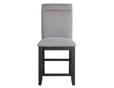 Yves 24″ Counter Stool, Grey Upholstered, Set of 2 from Steve Silver - Luna Furniture