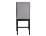 Yves 24″ Counter Stool, Grey Upholstered, Set of 2 from Steve Silver - Luna Furniture