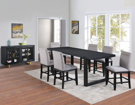 Yves 5-Piece Counter Dining Set(Counter Table & 4 Performance Fabric Counter Chairs) from Steve Silver - Luna Furniture