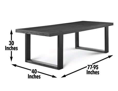 Yves 95-inch Dining Table with 18″ leaf from Steve Silver - Luna Furniture