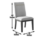 Yves Performance Side Chair, Grey, Set of 2 from Steve Silver - Luna Furniture