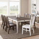 Cayla Dark Oak& White Extendable Dining Table from Steve Silver - Luna Furniture