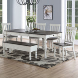 Joanna 6 Piece Dining(Table, Bench & 4 Side Chairs) from Steve Silver - Luna Furniture