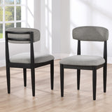 Magnolia Black/Gray Upholstered Side Chair, Black, Set of 2 from Steve Silver - Luna Furniture
