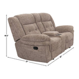 Sydney Brown Manual Recliner Console Loveseat from Steve Silver - Luna Furniture