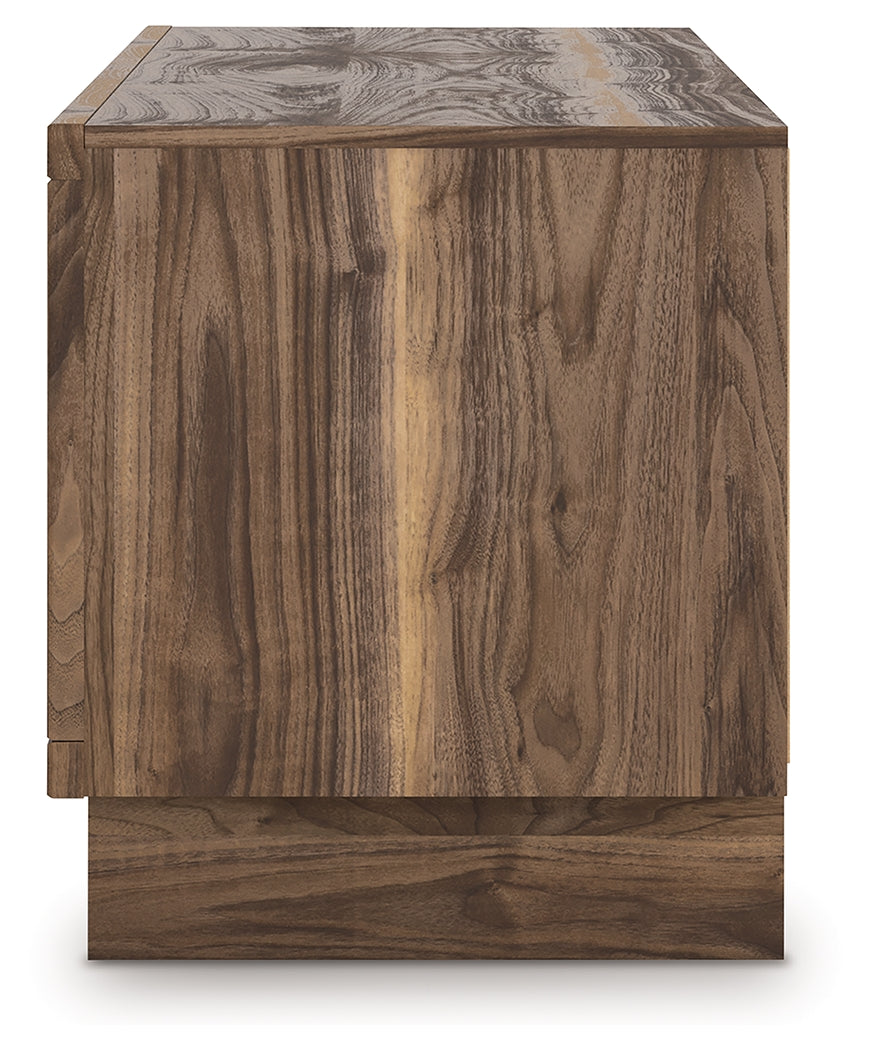 Zadilyn Brown 72" TV Stand with Electric Fireplace from Ashley Furniture - Luna Furniture
