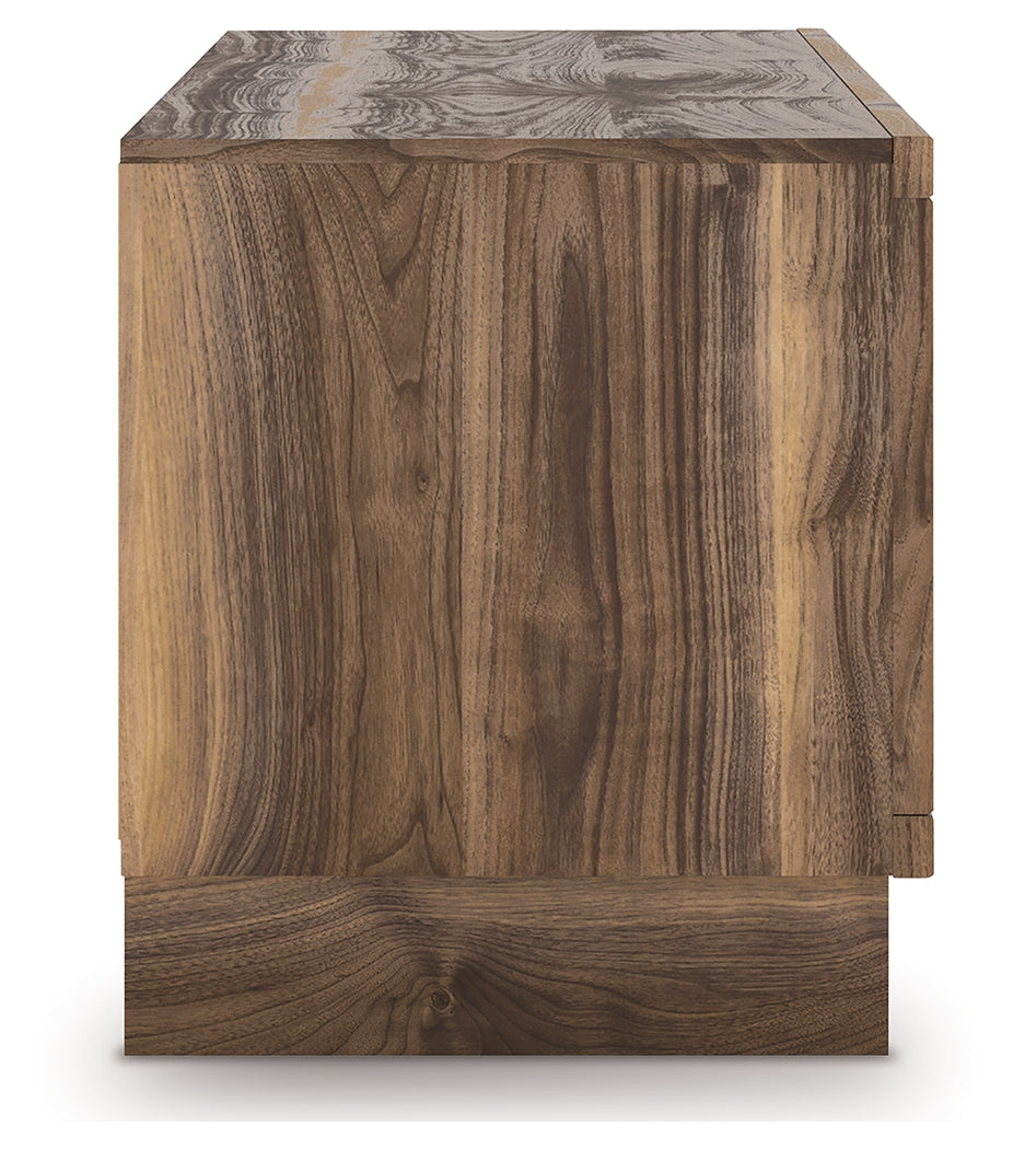 Zadilyn Brown 72" TV Stand with Electric Fireplace from Ashley Furniture - Luna Furniture