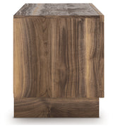 Zadilyn Brown 72" TV Stand with Electric Fireplace from Ashley Furniture - Luna Furniture