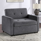 Noah Gray Convertible Sleeper Chair-and-a-Half from Steve Silver - Luna Furniture