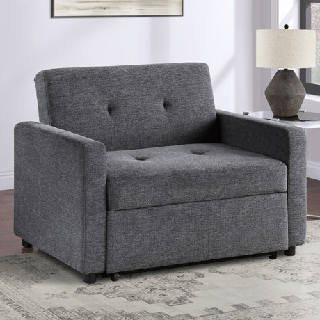 Noah Gray Convertible Sleeper Chair-and-a-Half from Steve Silver - Luna Furniture