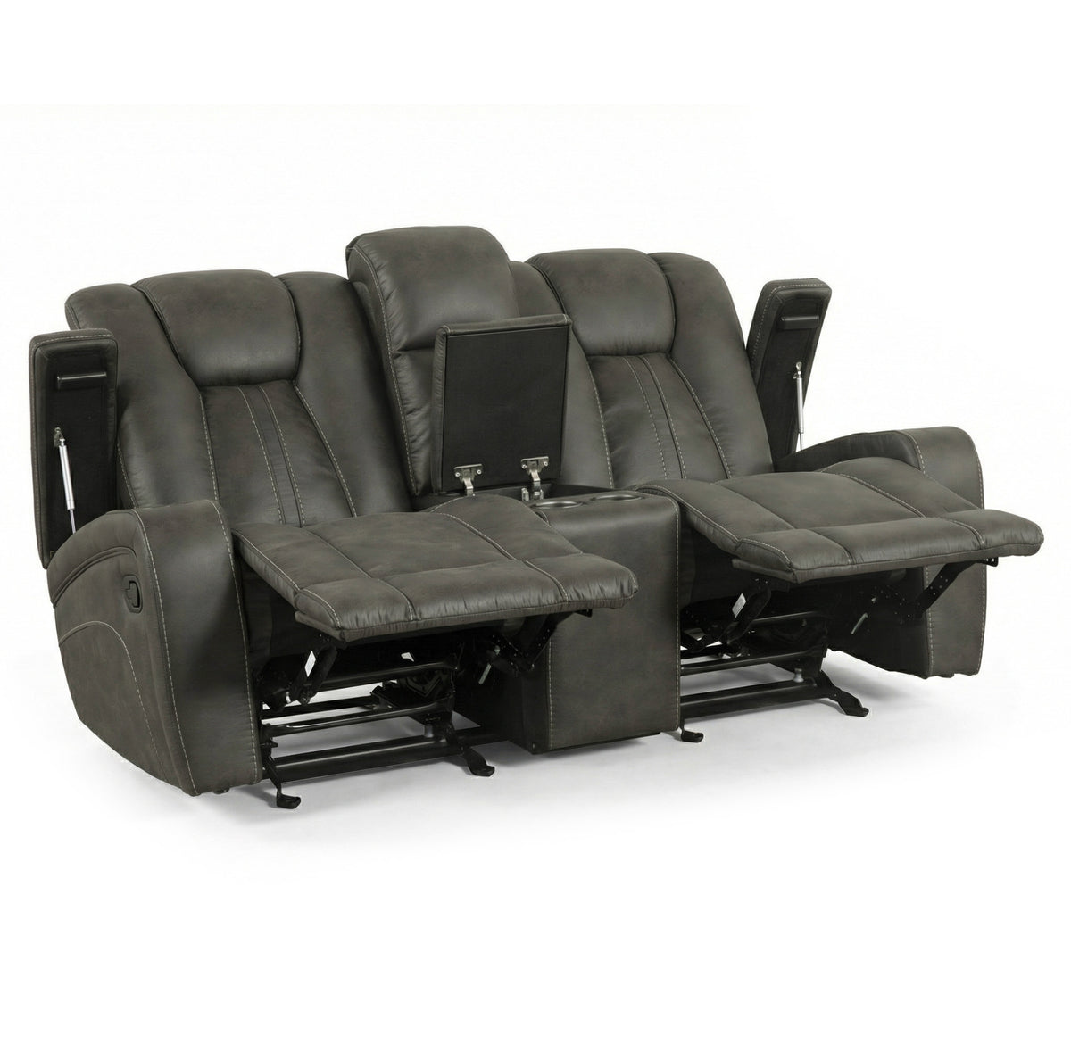 Marlow Charcoal Manual Reclining Loveseat from Steve Silver - Luna Furniture