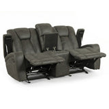 Marlow Charcoal Manual Reclining Loveseat from Steve Silver - Luna Furniture