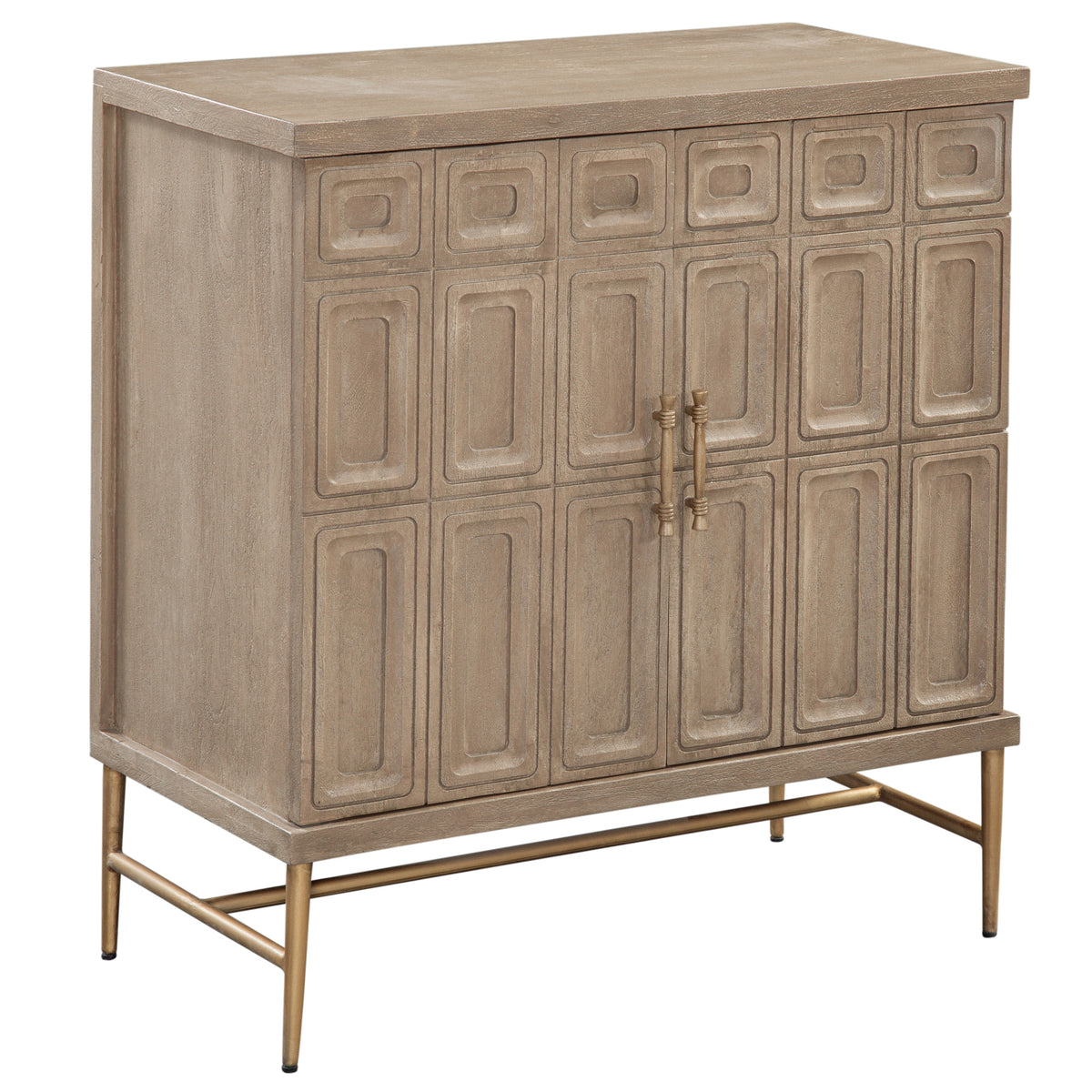 Arun Driftwood Solid Wood 2-Door Accent Cabinet from Steve Silver - Luna Furniture