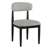 Magnolia Black/Gray Upholstered Side Chair, Black, Set of 2 from Steve Silver - Luna Furniture