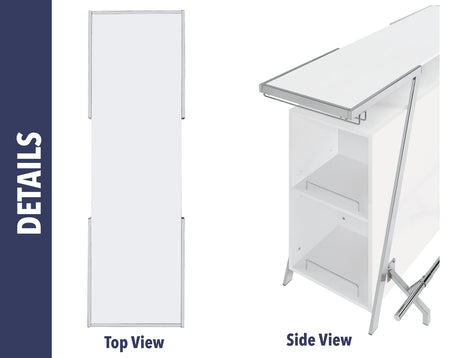 Zena White/Chrome Bar w/LED Lights from Steve Silver - Luna Furniture