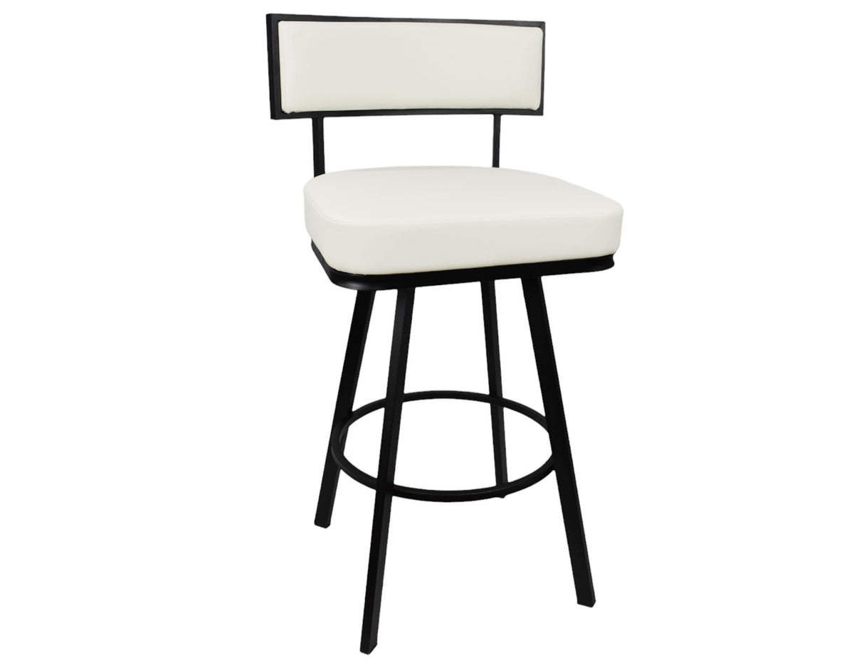 Zenon Black/White 30″ Bar Stool from Steve Silver - Luna Furniture