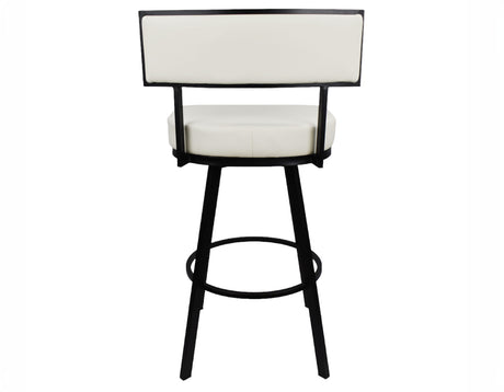 Zenon Black/White 30″ Bar Stool from Steve Silver - Luna Furniture