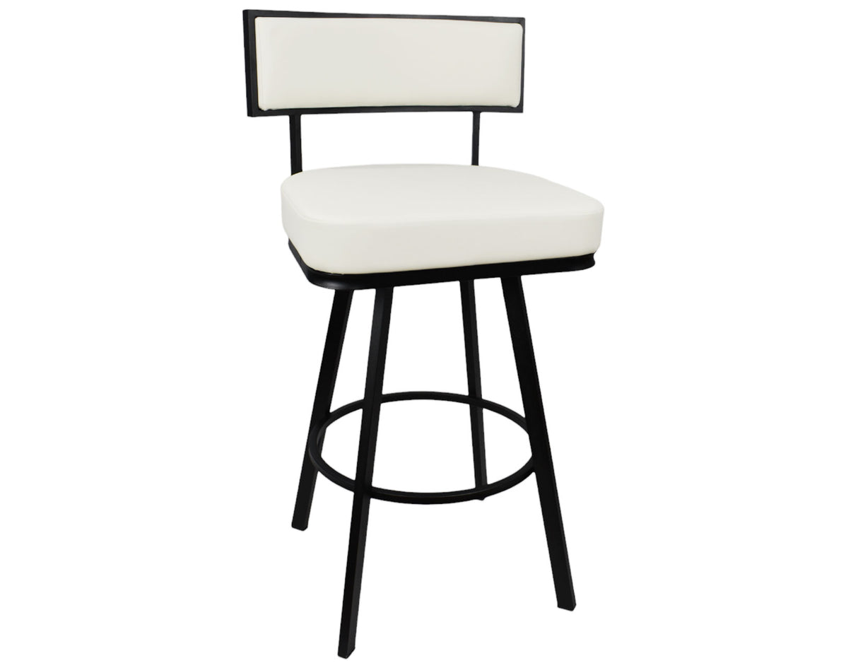 Zenon Black/White 30″ Bar Stool from Steve Silver - Luna Furniture