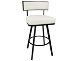 Zenon Black/White 30″ Bar Stool from Steve Silver - Luna Furniture