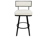 Zenon Black/White 30″ Bar Stool from Steve Silver - Luna Furniture