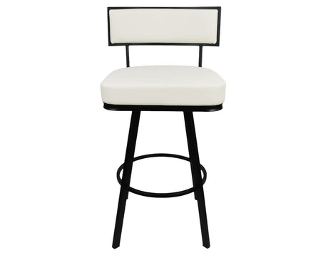 Zenon Black/White 30″ Bar Stool from Steve Silver - Luna Furniture