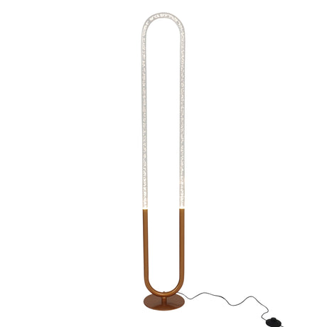 Zeon LED Floor Lamp Coarse Gold and Clear from Ashcroft Furniture - Luna Furniture