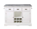 Zermatt 2-Piece Grey Marble Kitchen Island(Island, 2 Counter Stools) from Steve Silver - Luna Furniture