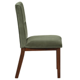 Zen 5-Piece Dining Set with Green Velvet Chairs from Steve Silver - Luna Furniture