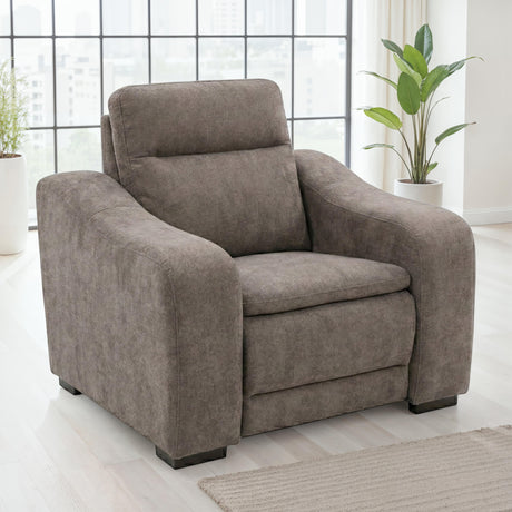 Conroe Gray Dual-Power Recliner from Steve Silver - Luna Furniture