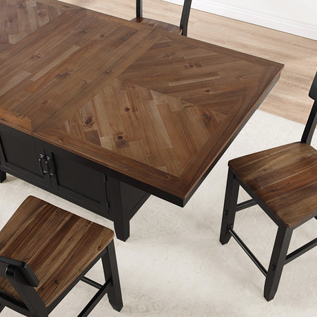 Bermuda 60-80″ Storage Counter Table with 20″ Leaf from Steve Silver - Luna Furniture
