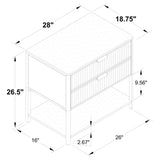 Zimmerlee Rust Brown 2-Drawer Side Table with Shelf from Coaster - Luna Furniture