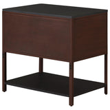 Zimmerlee Rust Brown 2-Drawer Side Table with Shelf from Coaster - Luna Furniture