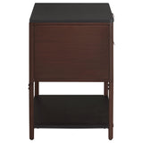 Zimmerlee Rust Brown 2-Drawer Side Table with Shelf from Coaster - Luna Furniture