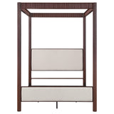 Zimmerleee Rust Brown 89-inch Metal Queen Canopy Bed from Coaster - Luna Furniture