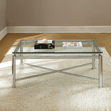 Nova Gray Glass Top Coffee Table from Steve Silver - Luna Furniture