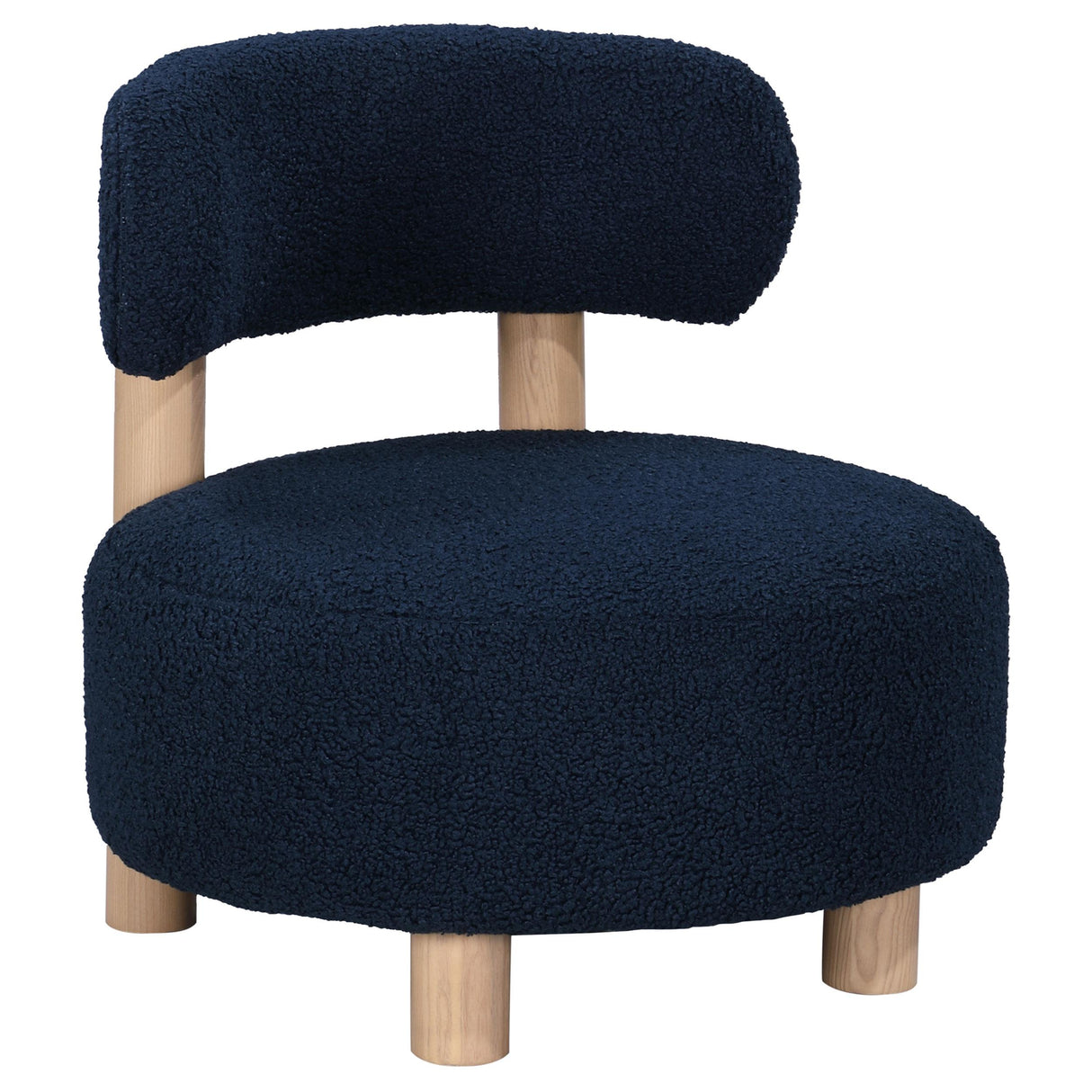 Zonie Blue Boucle Upholstered Barrel Back Accent Chair from Coaster - Luna Furniture